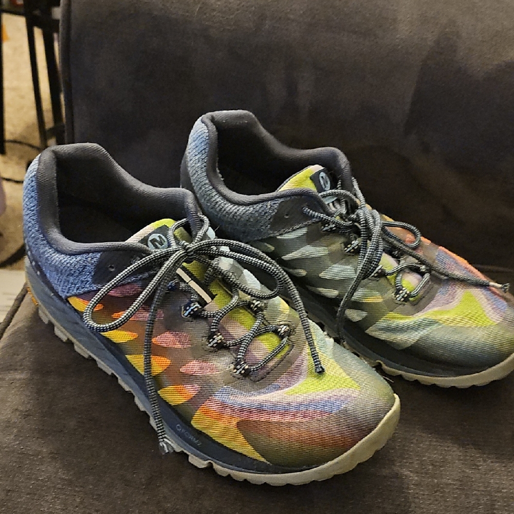 Merrell Womens Sneakers - Blue, Yellow, Gray